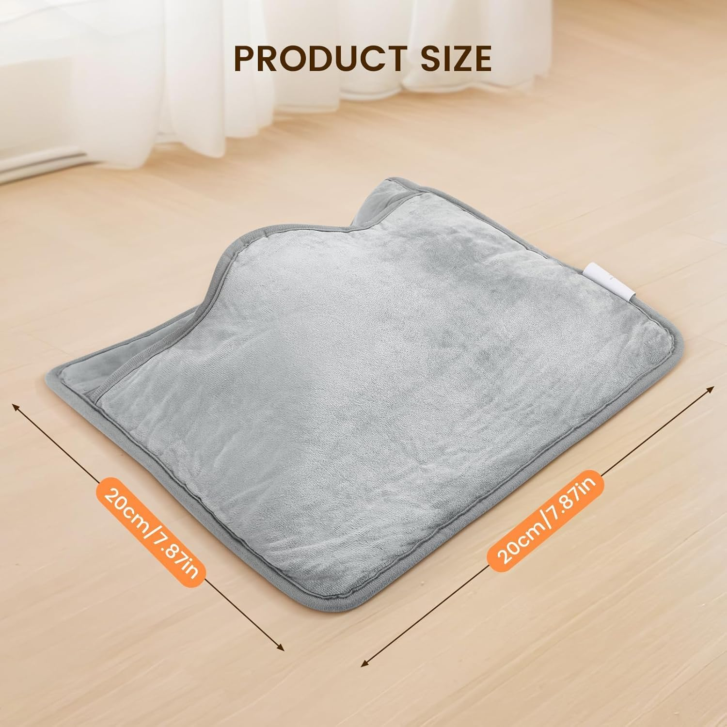 Foot Warmers Electric Heated with 9 Heat Temp Settings and 4 Timer, Fast Heating Foot Mat for Home Office Warm Foot Back Lumbar and Full Body, Auto Shut-Off, Soft Perfect Relaxation Gift