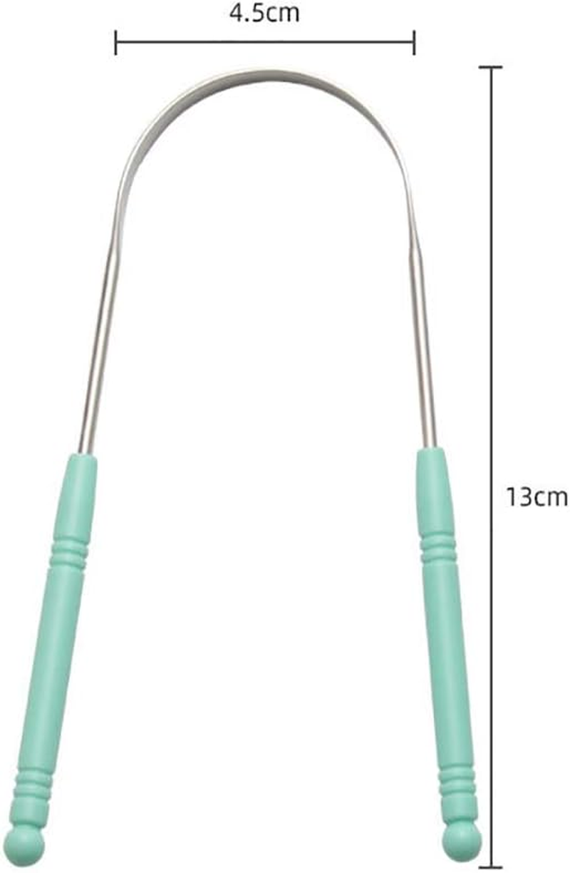 Tongue Scraper Stainless Steel Fresh Breath Cleaning Coated Tongue Cleaner Furred Tongue Removal Clean Tool(2 Pack),Pink image number 1
