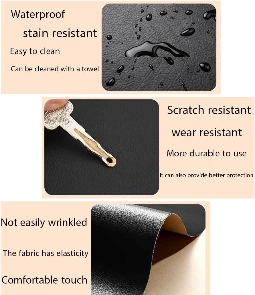 Sofa Leather Repair Kit 35 X 137 Cm Self-Adhesive Leather Repair Patch, Car Scratch Repair Kit Suitable for Sofas, Car Seats, Luggage, Book Binding image number 2