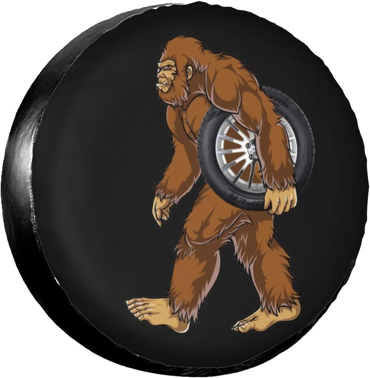Dinosaur Bigfoot Rv Spare Tire Cover Wheel Tire Cover for Travel Trailers Protectors Weatherproof Dust-Proof for Camper Trailer Truck SUV Rv Universal 14" In