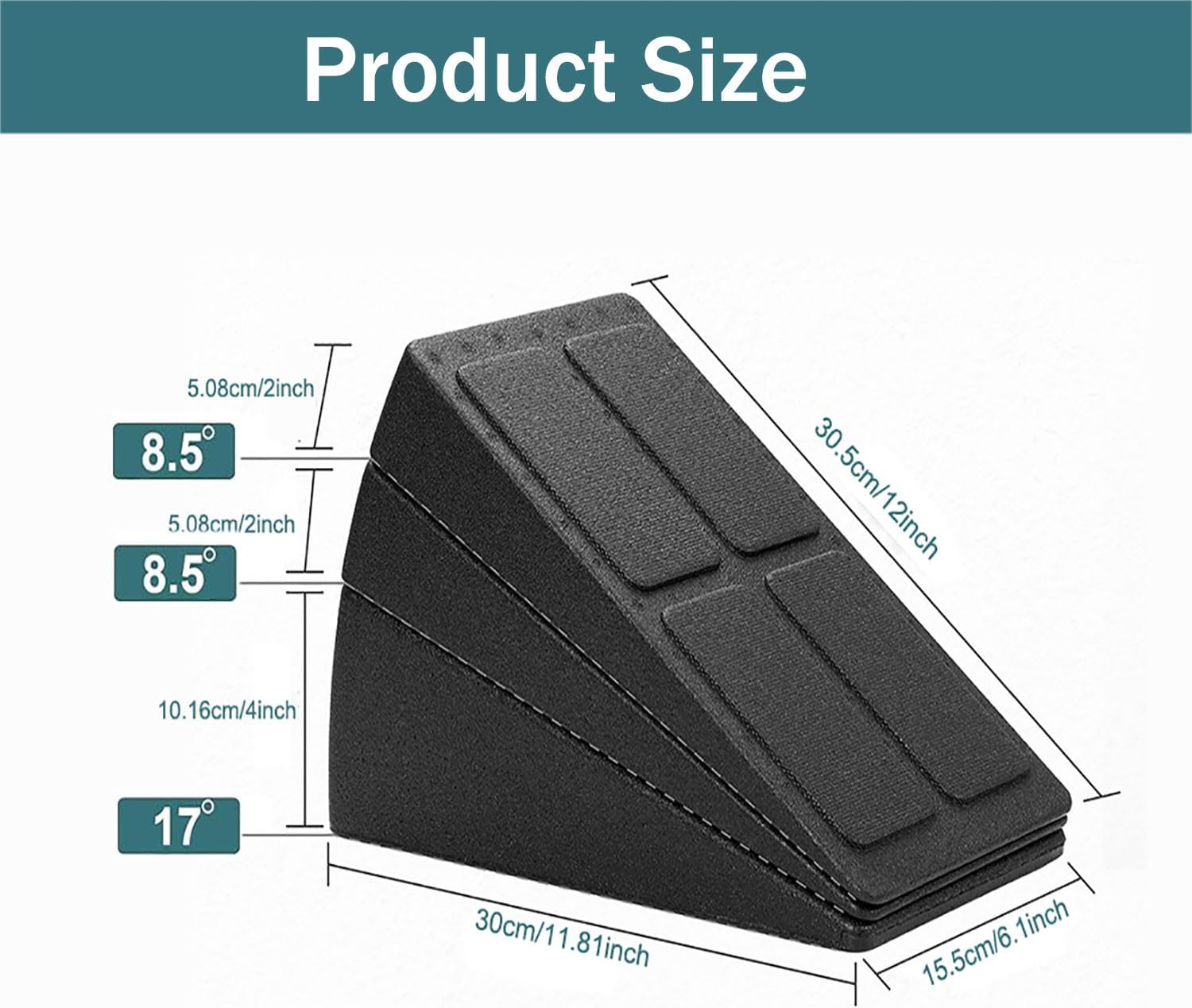 Yqkangzhu Squat Wedge Block, Non Slip Slant Board for Calf Stretching, 3 Pcs Adjustable Incline Board, Calf Stretch Squat Ramp, Deadlift Squat, Portable Squat Wedge for Gym Home Heel Elevated Squat image number 4