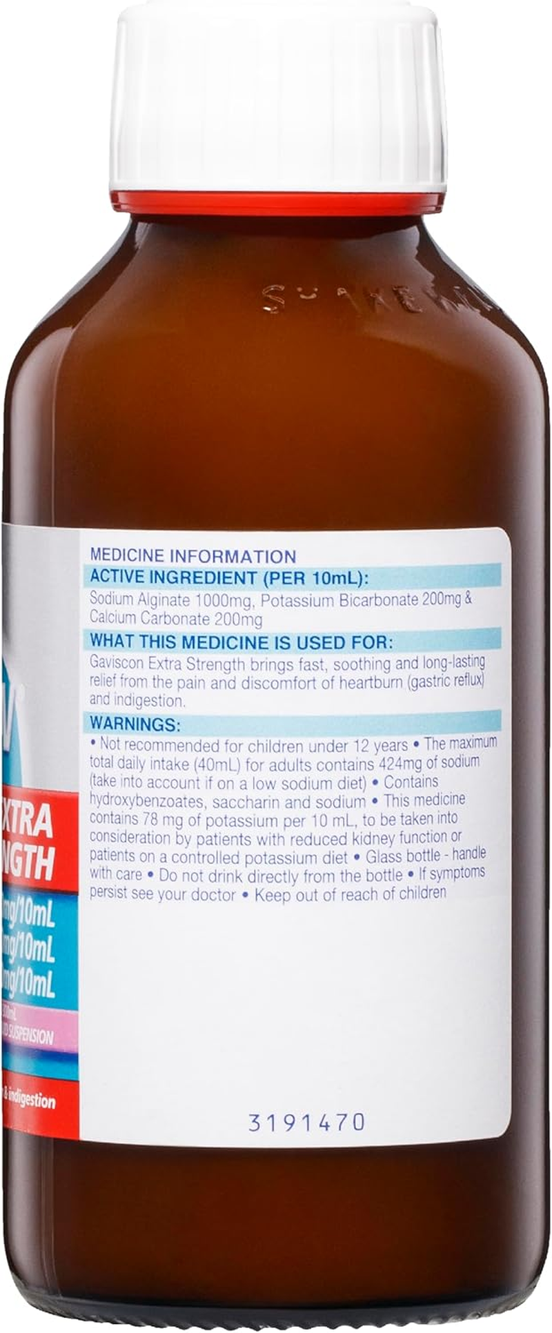 Gaviscon Double Strength Liquid Aniseed Heartburn & Indigestion Relief, 300Ml image number 1
