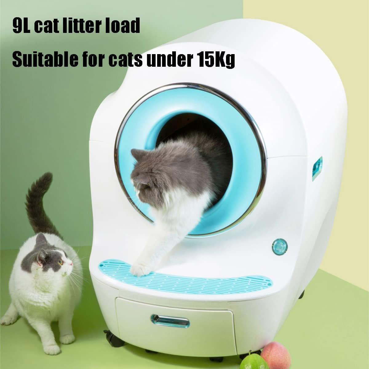 Self Cleaning Cat Litter Tray, Odor Removal, APP Control, Smart Robot Toilet with Closed Sandbox for Multiple Cats, Automatic Cat Litter Box Self Cleaning Smart 9L Large Space Cats Litter Box App image number 6
