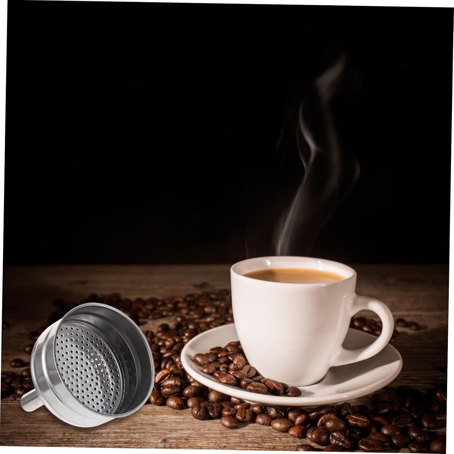 UTHCLO Stainless Steel Non Pressurized Coffee Filter Funnel for Mocha Pot Food Grade Espresso Drip Filter Cup Fits Cups Easy to Clean and Resistant image number 4