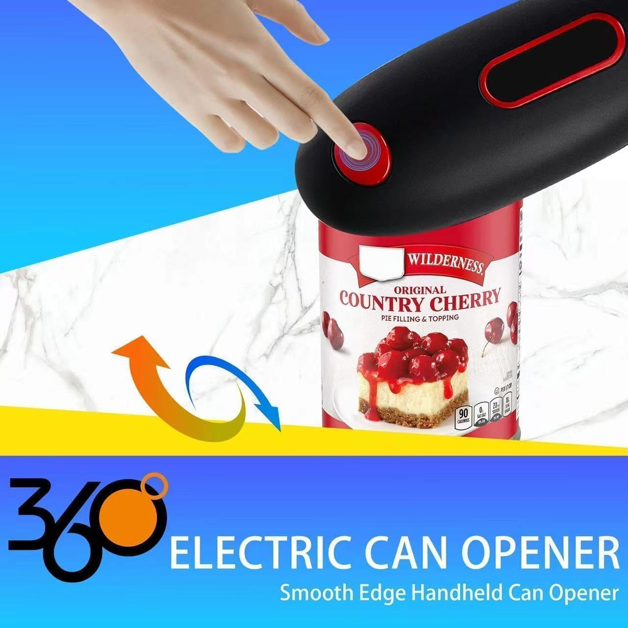 XICEN Electric Can Opener, No Sharp Edge Can Opene, One-Touch Electric Can Opener with Auto Shut,Best Kitchen Gadgets Electric Can Openers for Seniors with Arthritis-P3 image number 2