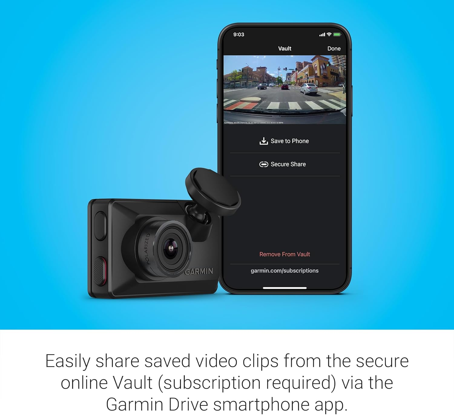 Garmin X310 Dash Camera, Black image number 5