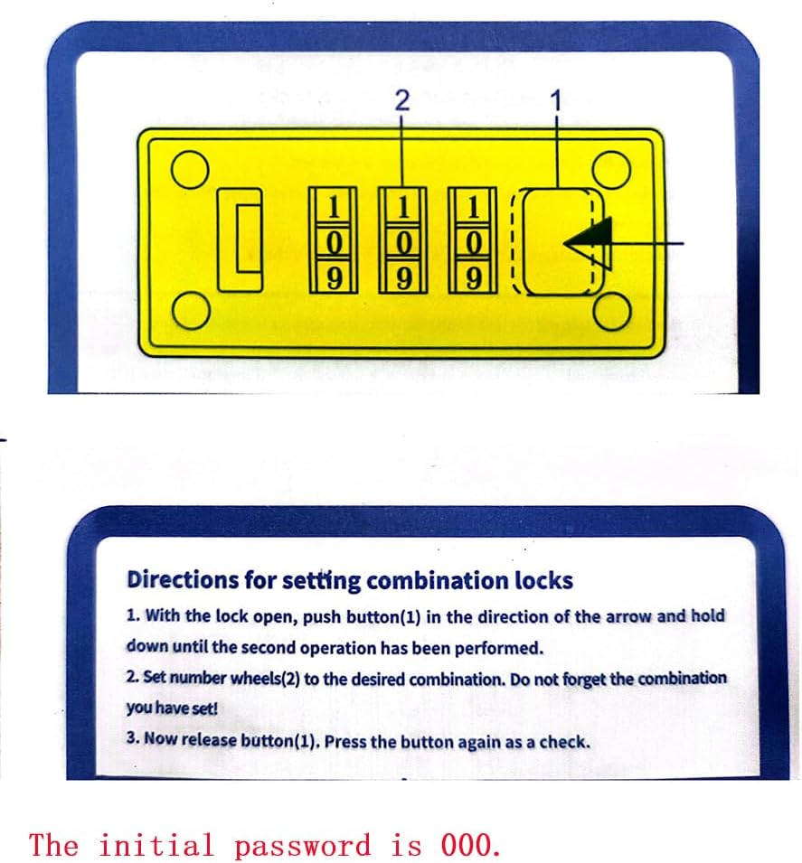 2 Vanity Case Buckle, Luggage Combination Lock, Toolbox Buckle with Combination Lock, 3 Position Password Lock (Pearl Nickel) - Pearl Nickel image number 3