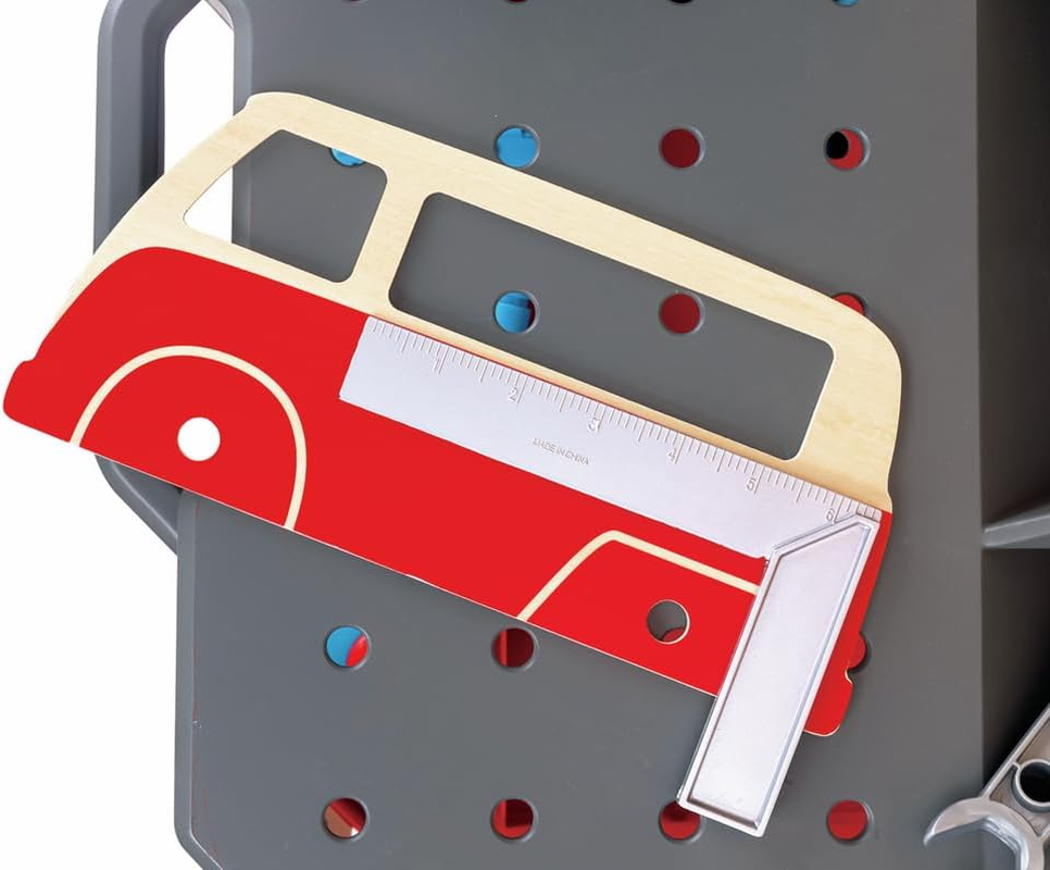 Hape Vehicle Service & Repair Shop Tools Workbench Kids/Toddler Pretend Toy 3+ image number 3