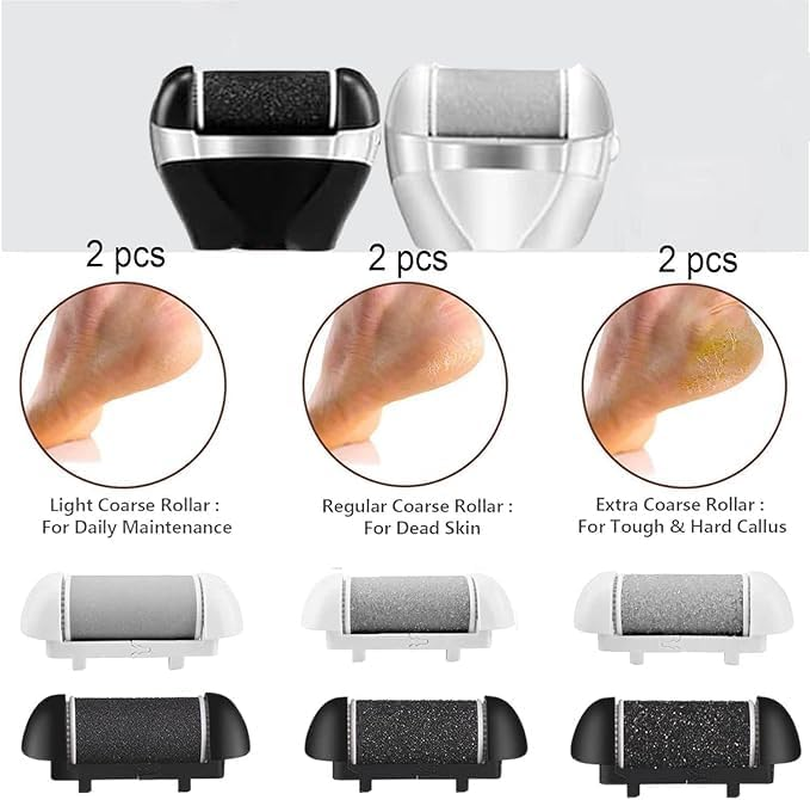 6Pcs Extra Coarse 3 Refill Rollers for Electric Feet Callus Remover,Replacement Roller Head for Electric Callus Remover Feet Pedicure,Replacement Roller Refill Heads for Electric Foot Callus Remover image number 2
