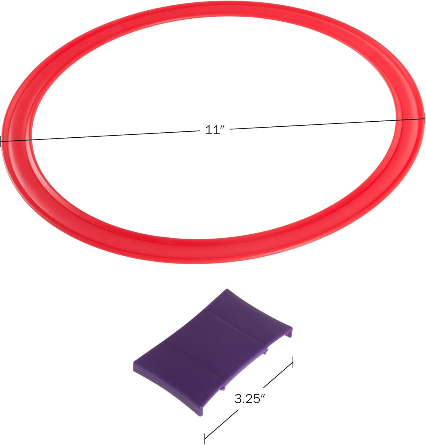 Hey! Play! Hopscotch Ring Game-10 Multi-Colored Plastic Rings and 15 Connectors for Indoor or Outdoor Use-Fun Creative Play Set for Girls and Boys image number 1