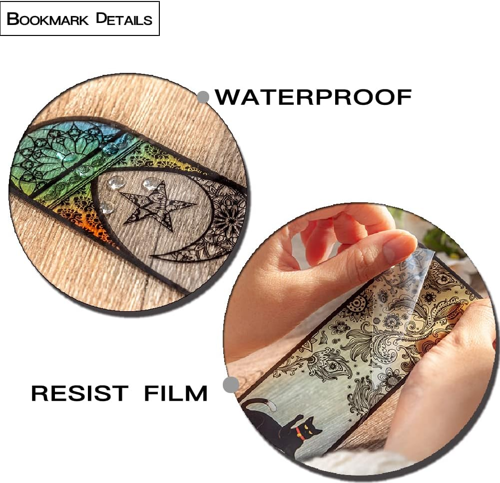 DEARART Lucky Cats Bookmark Three Picture (Six Pcs) Bookmarks Page Markers Book Markers Cute Bookmarks for Women Teacher Gifts, Set-2 image number 2