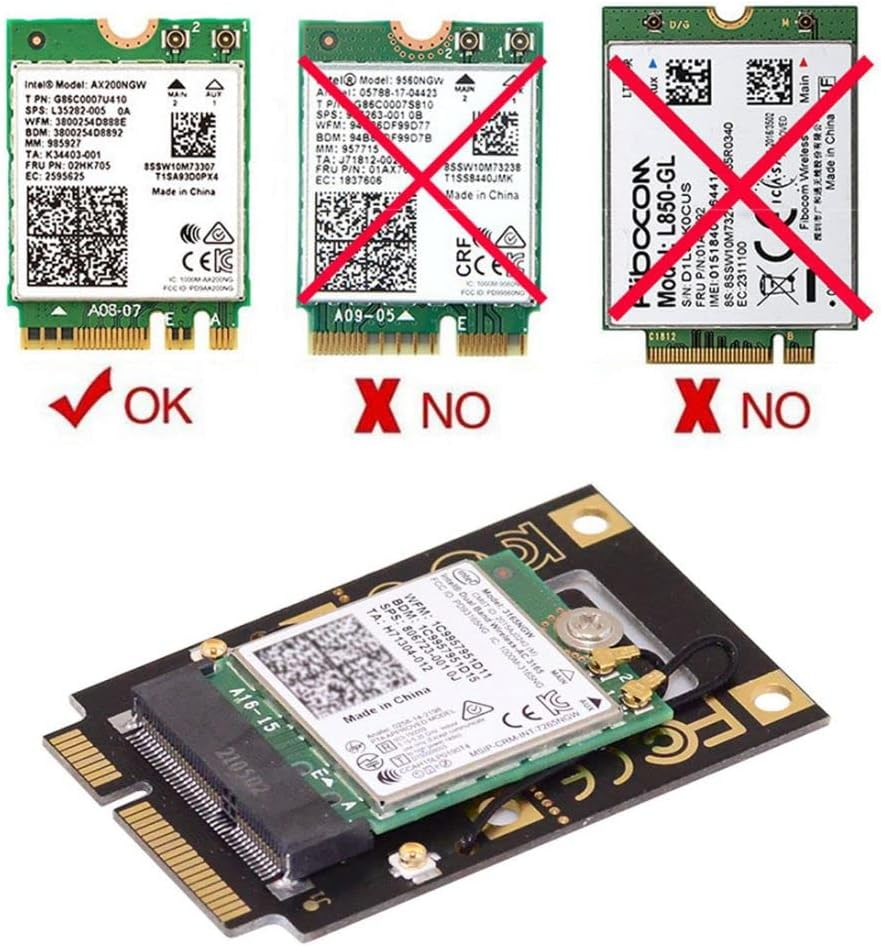Chenyang M.2 Key-A NGFF to Mini PCI-E PCI Express Converter Adapter for 9260 8265 7260 AC Card image number 2