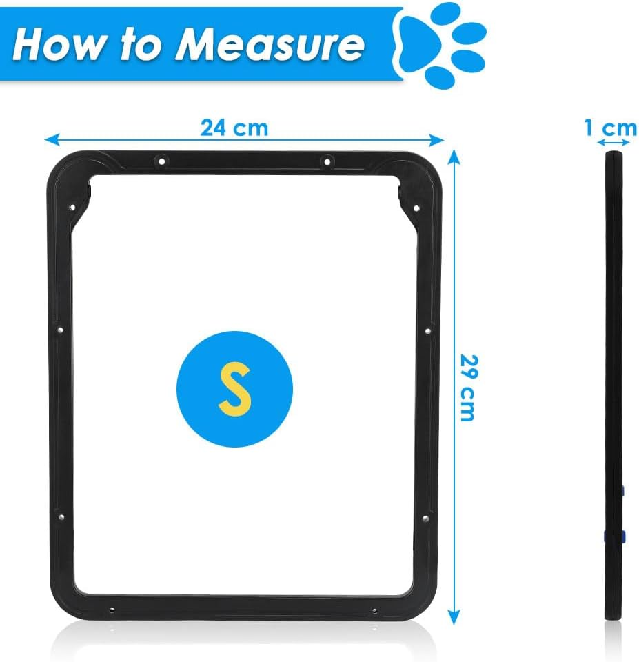 Slowton Dog Screen Door - Lockable Dog Door with Magnetic Closure, Simple Installation Durable Safety Barrier for Sliding Door for Puppy Cat for Indoor Outdoor Balcony Garden image number 6