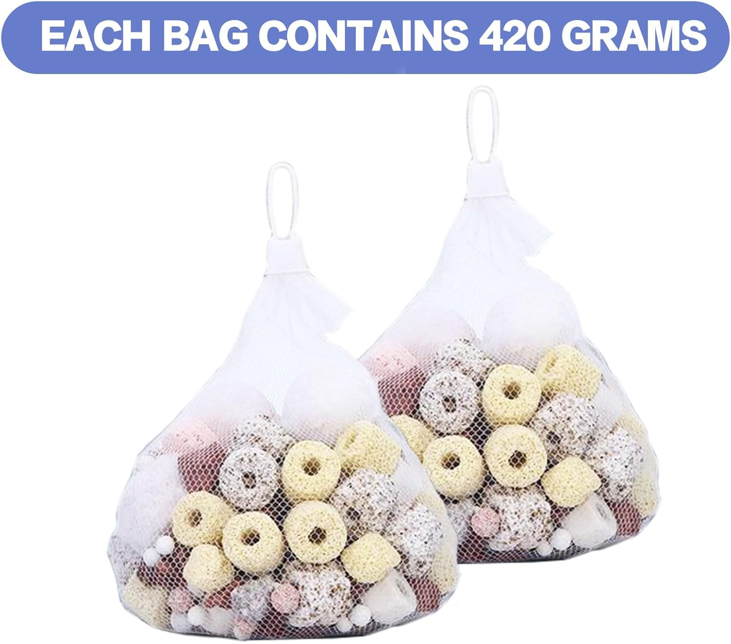 Aquarium Filter Media 12In1 Ceramic Bio Ball Filter Media 420Gx2Bag for Aquarium Fish Tank Pond Filter,Decorations, Accessories for Water Purification, Algae Prevention,And PH Stabilization image number 1