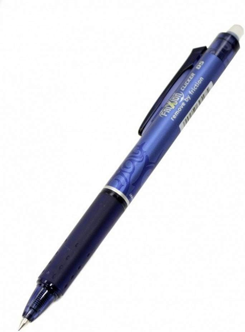 Pilot Frixion Clicker Erasable Retractable Gel Pen, Extra Fine Tip (0.5Mm) - Blue Black