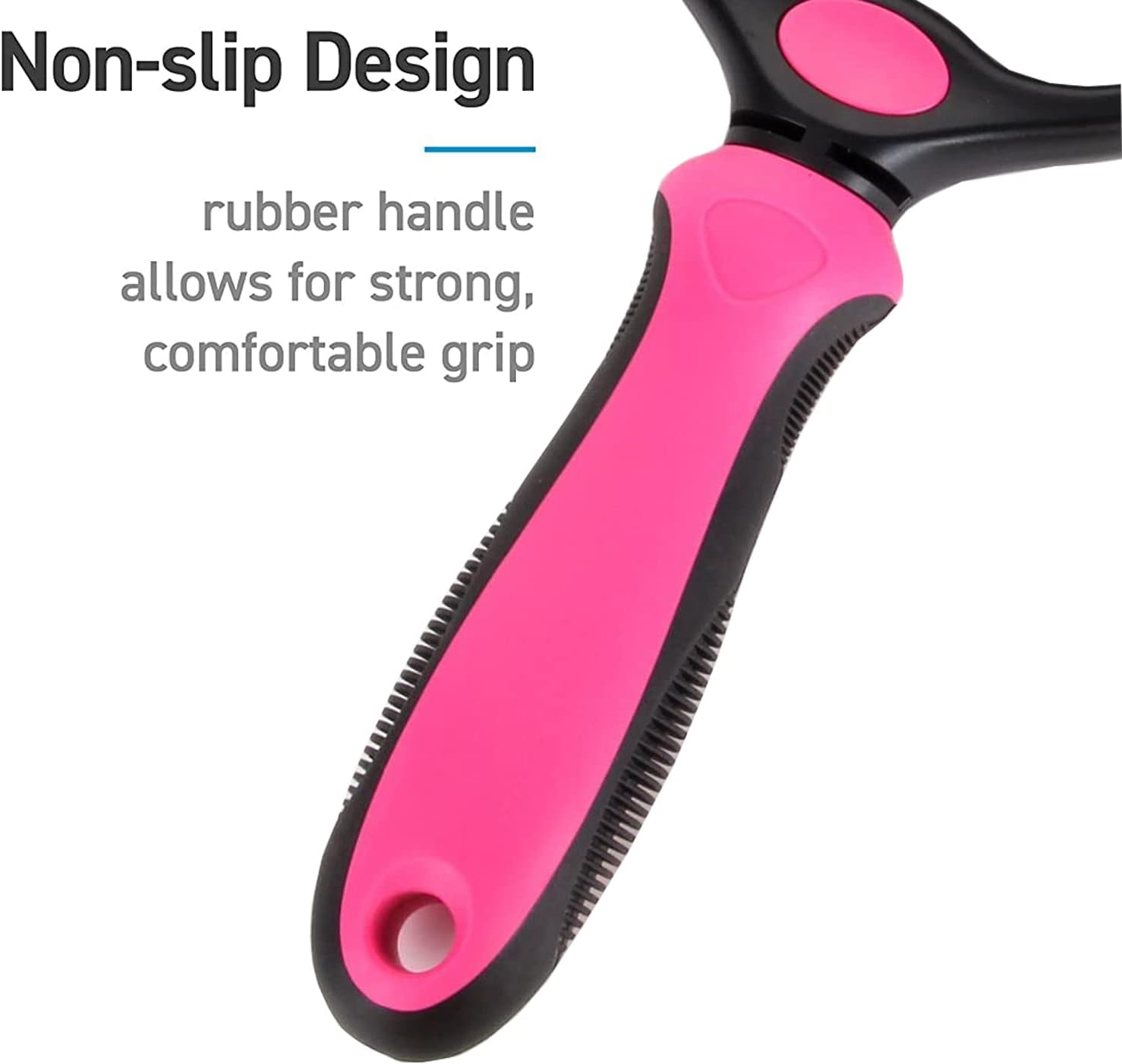 Pet Grooming Brush, Professional Undercoat Rake for Dogs & Cats 2 Sided Dematting Tool Shedding Brush for Deshedding, Undercoat, Knots, Mats & Tangles Removing, (9+17Tooth) - Pink image number 2