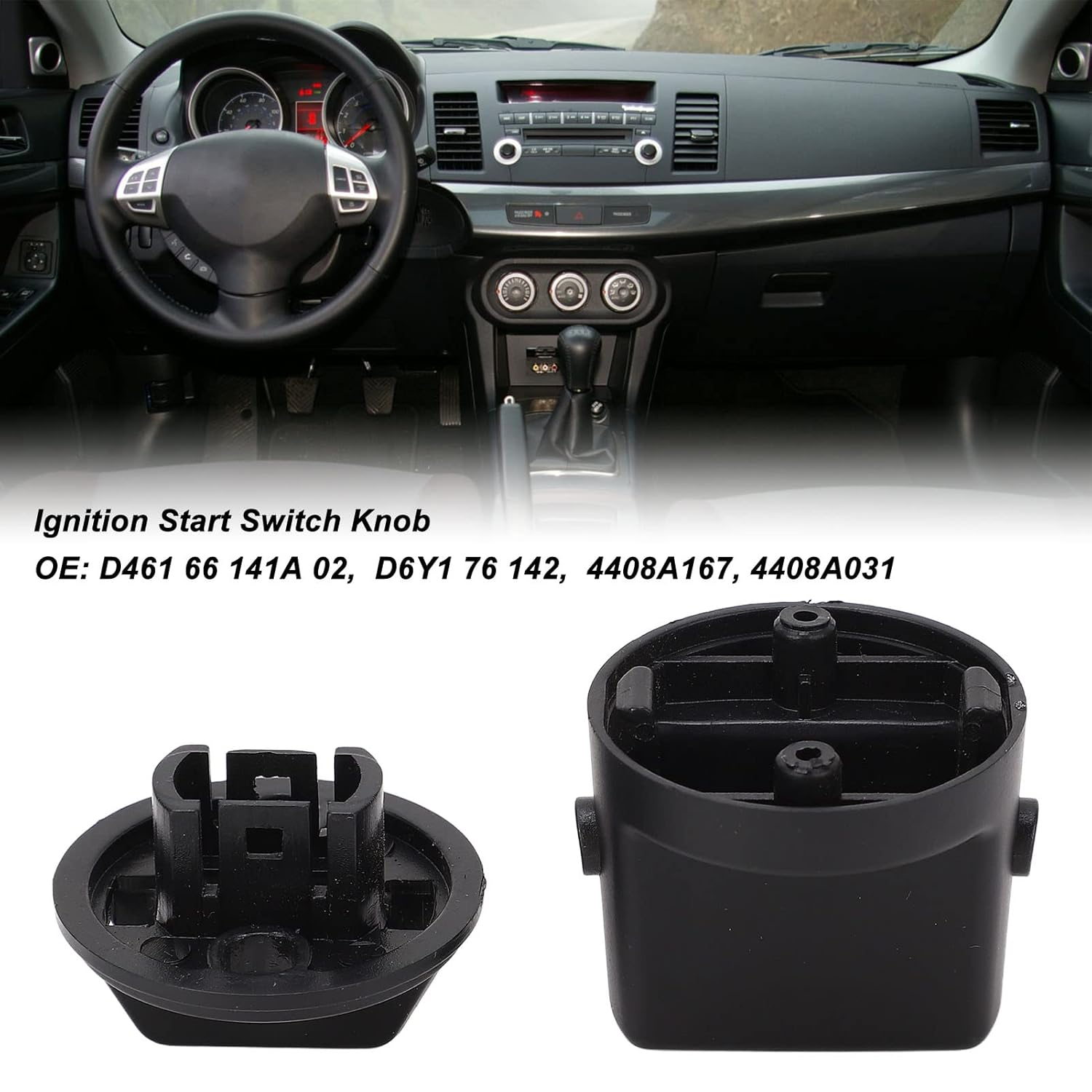Keyless Ignition Start Switch Knob Replacement for Mitsubishi Lancer 2008‑2017, for Outlander 2007‑2013, for Mazda CX‑9 2007‑2014 CX-7 2007-2012, for Mazdaspeed 6 2006-2007 image number 1