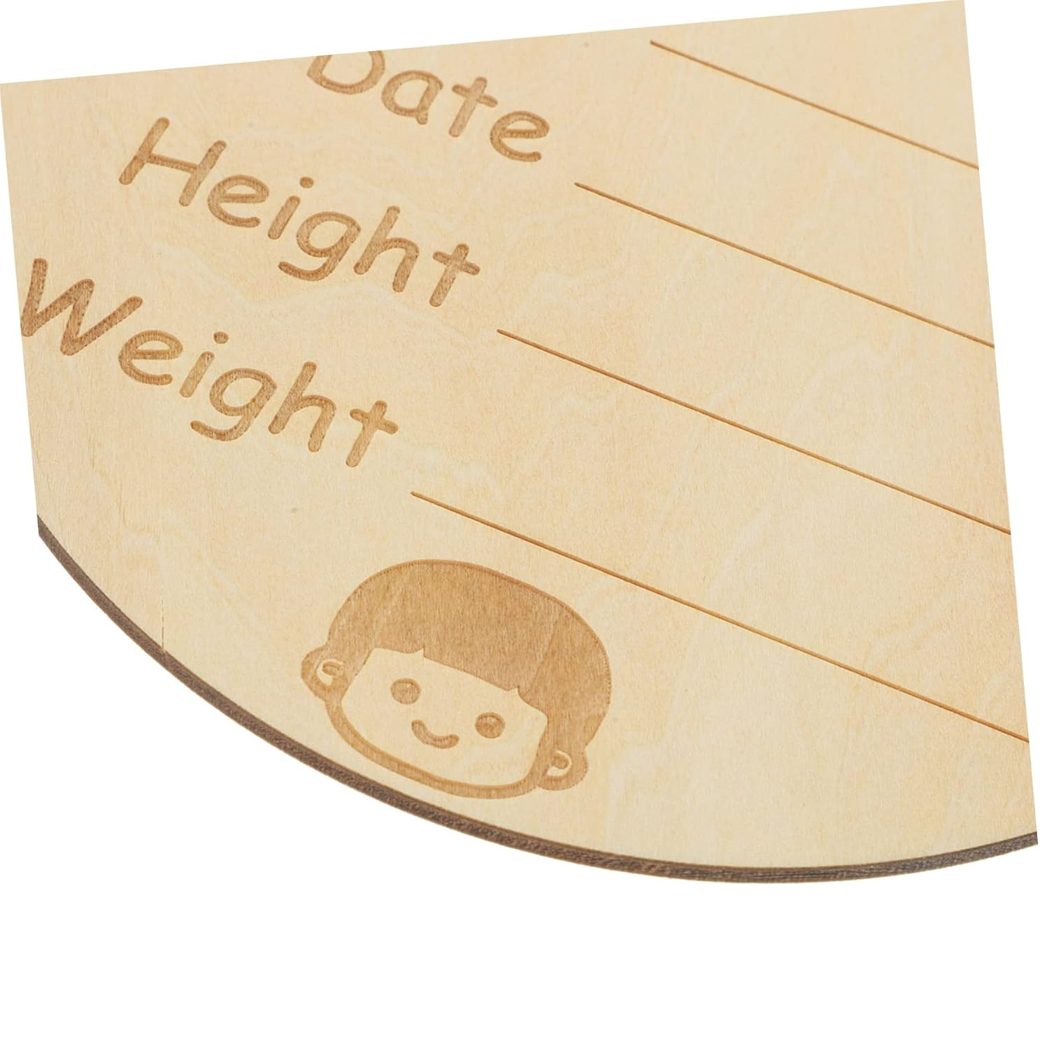 ERINGOGO Creative round Wooden Birth Announcement Sign Nursery Plaque for Name Photo Prop for and Celebrate image number 6