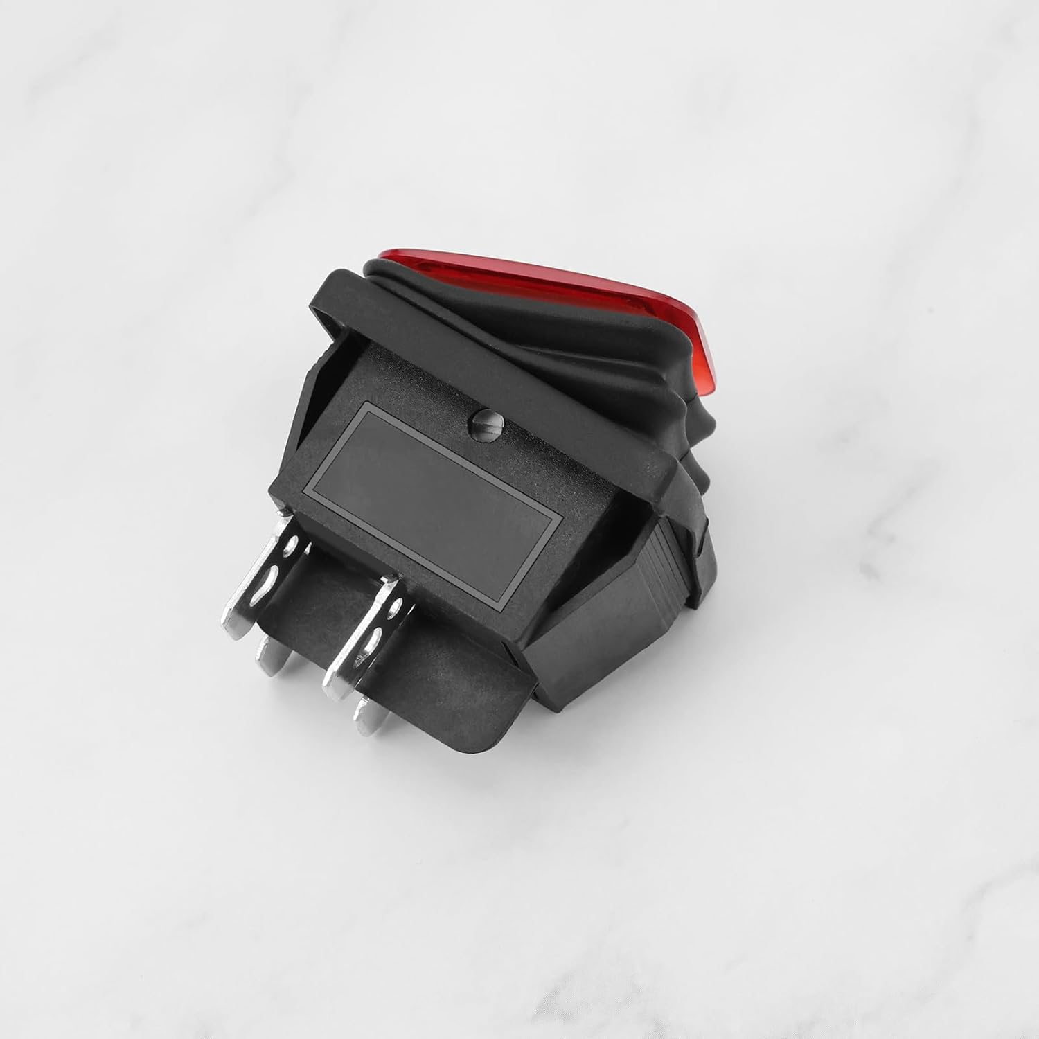 SING F LTD 4 Pcs Waterproof Rocker Toggle Switch 4 Pin 2 Position 16A 250V 20A 125V Red LED Light Indicator On/Off Lamp Rocker Switch for Car Truck Boat Motorhome image number 3