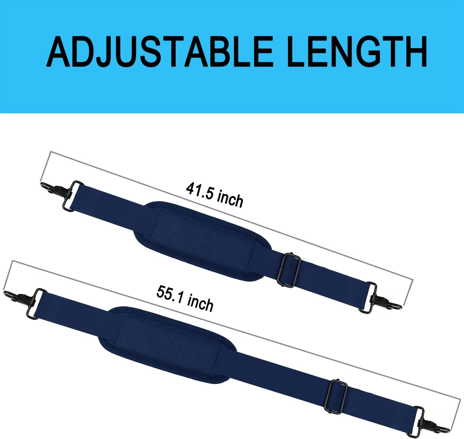 Shoulder Strap 56 Inch, Universal Adjustable Shoulder Belt image number 2