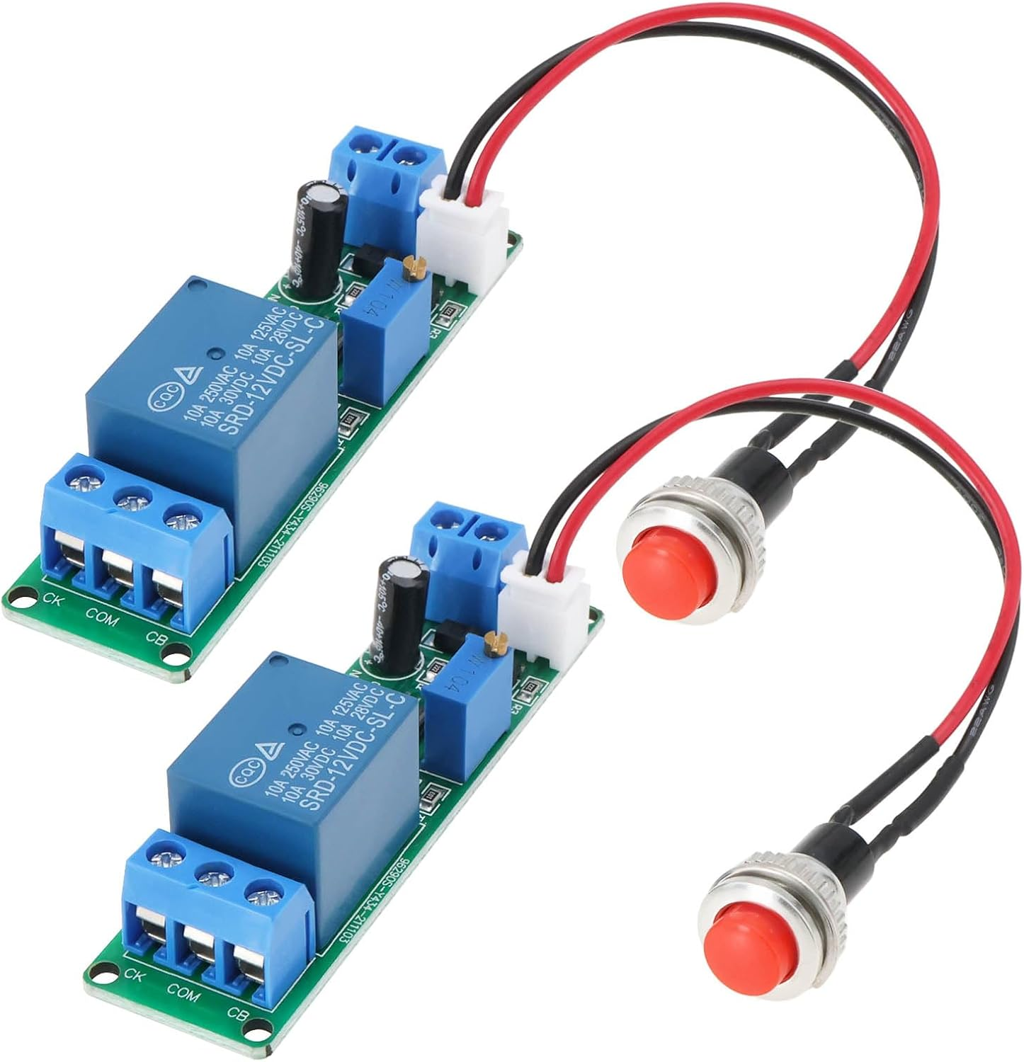 Emsea 2Pcs DC 12V Adjustable Timer Delay Turn off Module 1~10S Timing Relay for Robot Intelligent Product Development Automation Equipment PLC Development image number 1