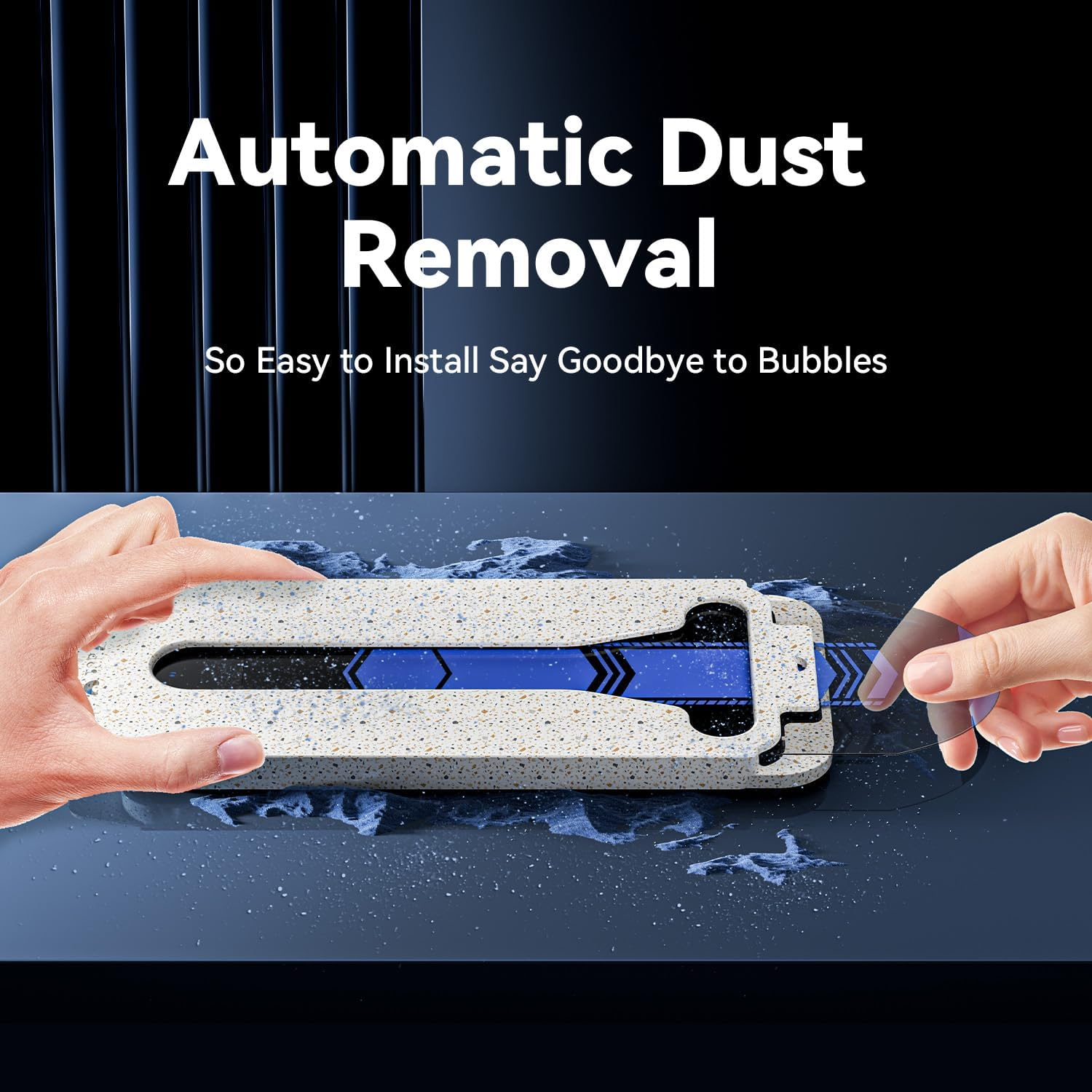 WSKEN for Google Pixel 10/10 Pro/9/9 Pro Screen Protector - [Fingerprint Unlock Support][Auto Dust-Remove]Full Coverage Tempered Glass Military Shatterproof,Invisible Fit,Anti Fingerprint,Zero-Bubble image number 5