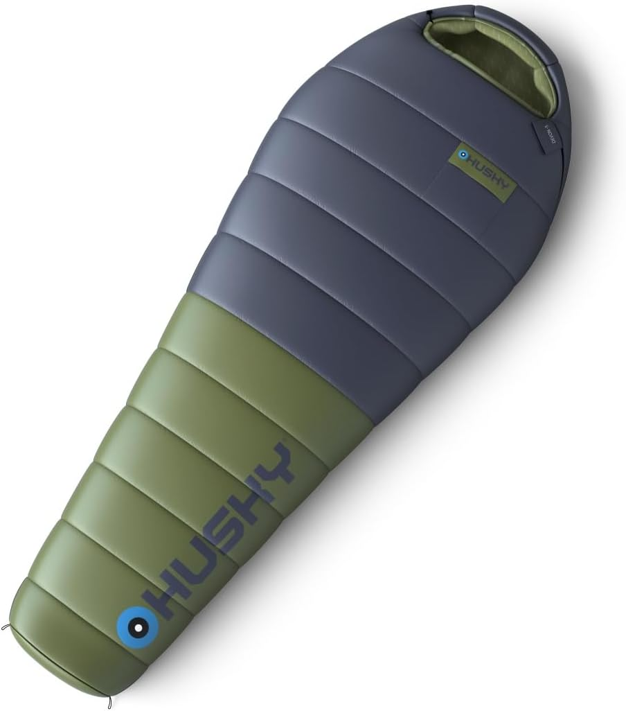 Husky Devon Ultralight Sleeping Bag 2-3 Seasons up to -5&deg;C, Warm Summer Mummy Sleeping Bag for Adults, Summer Sleeping Bag for Camping, Trekking and Outdoor (Blue/Khaki, 220 X 85 Cm) image number 3