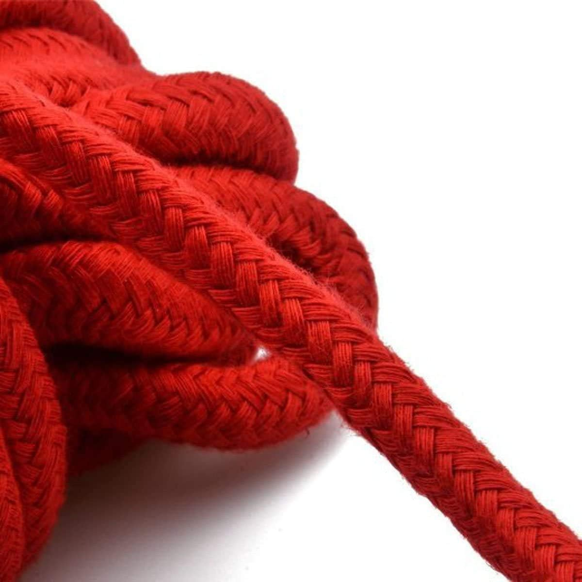 Soft Cotton Rope, 32 Feet / 10M Rope, 8Mm Thick, Soft Rope, Long Rope, Soft Tying Rope (Black + Deep Red) image number 6