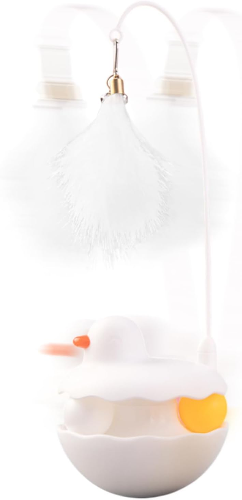 Cat Toys | Fun Interactive Cat Toys for Indoor | Stick Game in Duck Shape for Kitten Easter Birthday Outdoor Play Activities image number 4