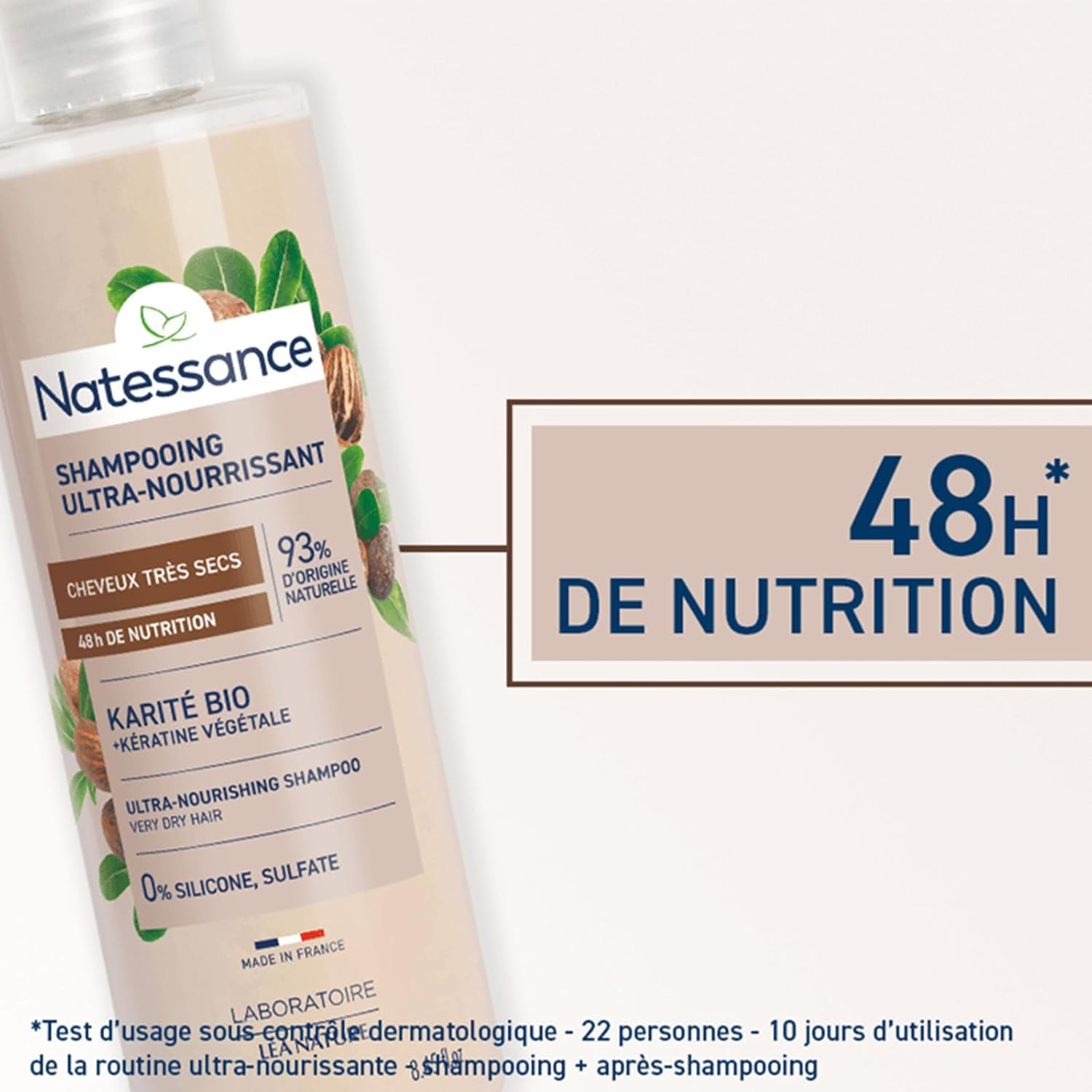 NATESSANCE Karit&eacute;/Keratin Vegetable Shampoo 250 Ml image number 5