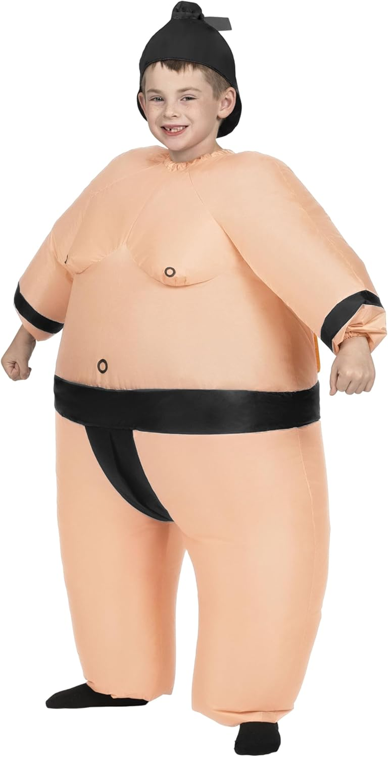 Spooktacular Creations Kids Inflatable Costume, Full Body Sumo Wrestler Costume for Halloween Dress up Costume Parties - Multicolor image number 2