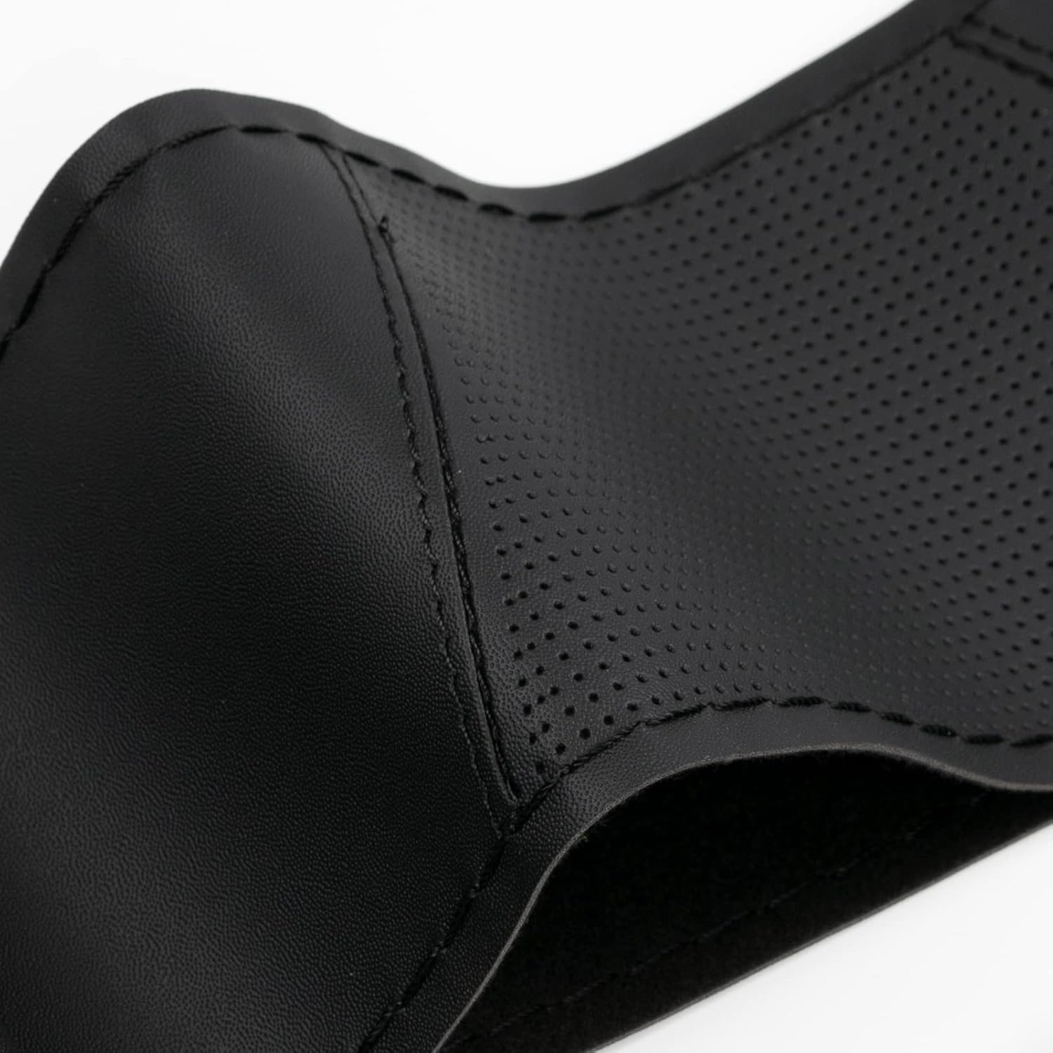 AUTOXBERT Sports Style Hand Sew Steering Wheel Cover Microfiber Leather Car Auto Steering Wheel Cover Stitch on Wrap for Cars, Suvs, Trucks and Autos - Black image number 1