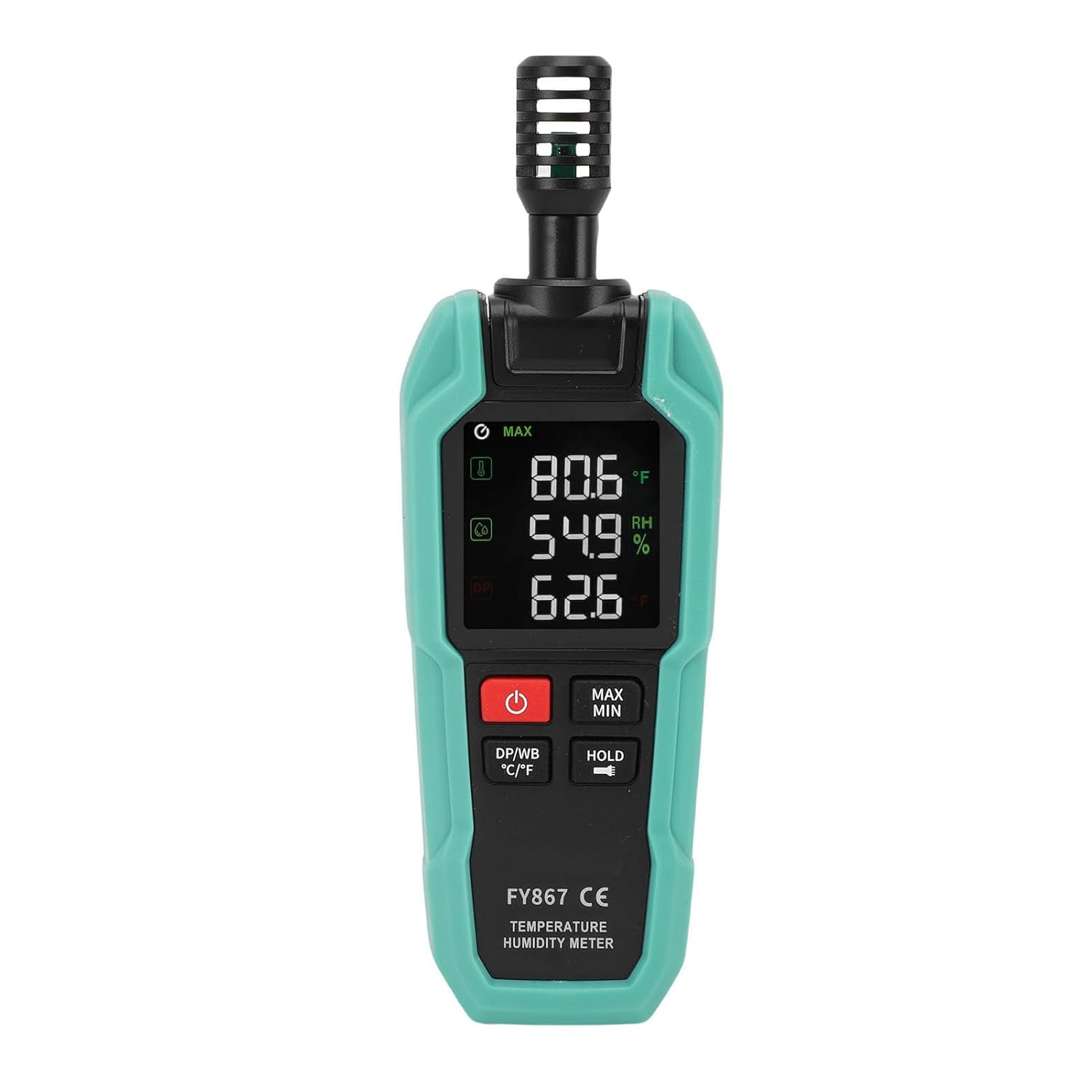 Jiawu Portable Digital Temperature and Humidity Meter, for Vegetable Greenhouses, Basements Outdoors, with High Sensitivity Probe image number 4