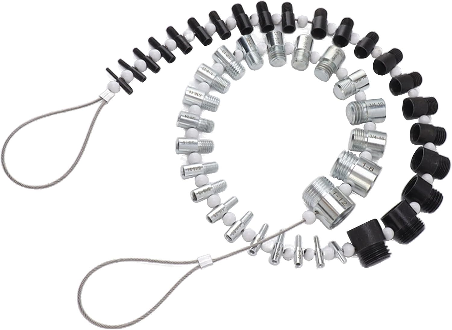 Nut and Bolt Thread Checker, Nut & Bolt Thread Checker 44 Male Female Thread Identifier Gauges, Nut and Bolt Checker 23 Inch & 21 Metric Sizes, Thread Gauge Set Accurate Measuremet image number 4