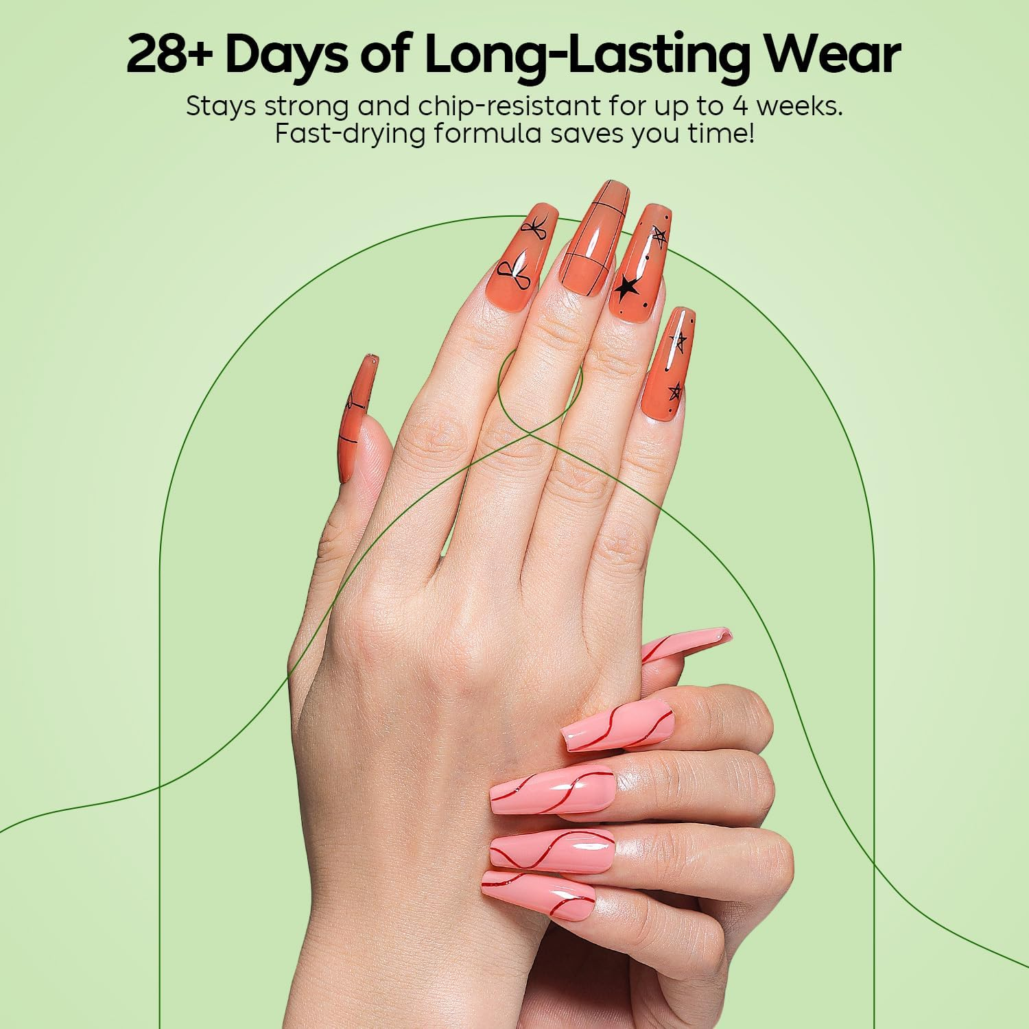 Luxbon 12 Pcs Gel Nail Polish Set - Spring Colour Set Long Lasting Gel Polish, Uv Led Soak off Nail Art Designs Manicure Kit 003 - Lb12002 image number 6