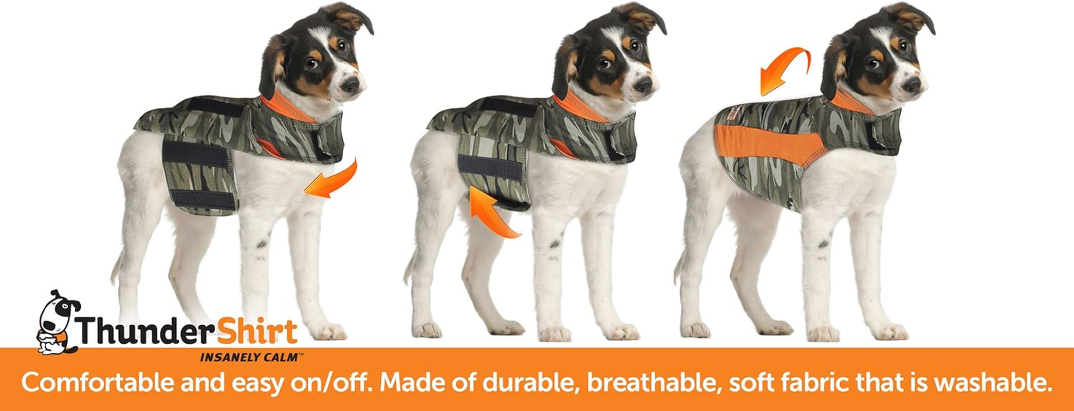 Thundershirt Polo Dog Anxiety Jacket | Vet Recommended Calming Solution Vest for Fireworks, Thunder, Travel, & Separation image number 2