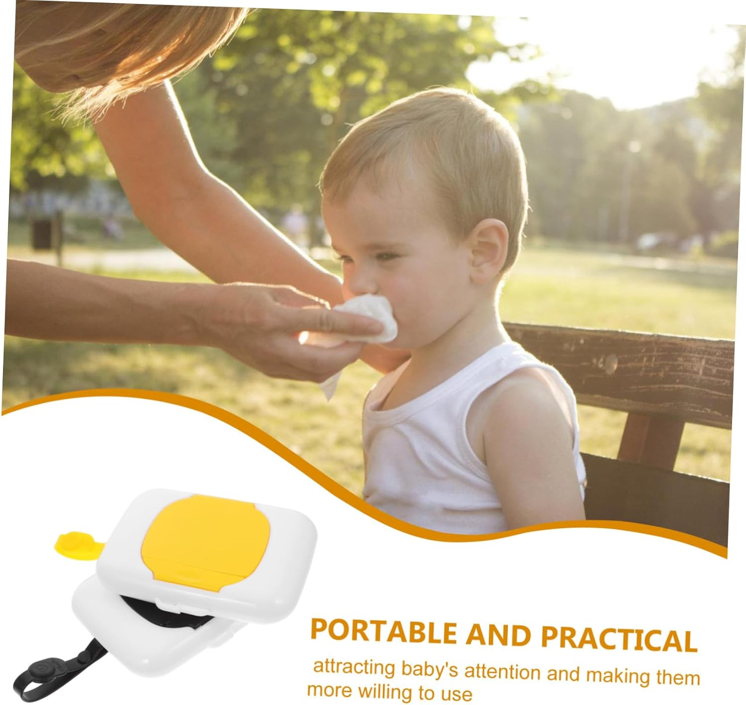 2Pcs Portable Wipes Dispenser Case Reusable Travel Holder for Diaper Bags Airtight Wet Wipes Pouch Go Parents image number 5