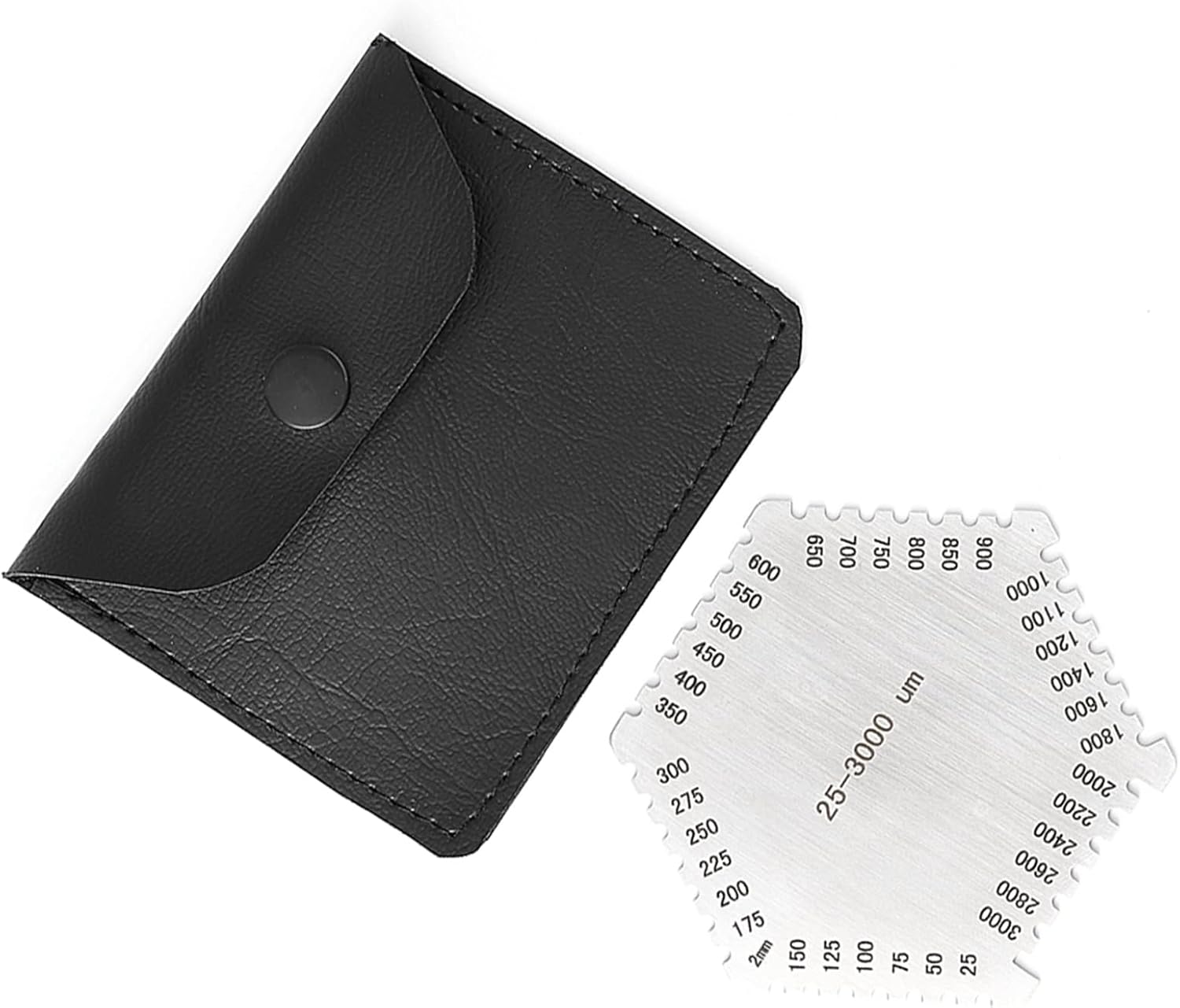 Stainless Steel Wet Film Comb, High Precision, Reusable 25-3000Um Gauge, Easy to Carry with Black Case, Measure Paint Coat Thickness image number 6