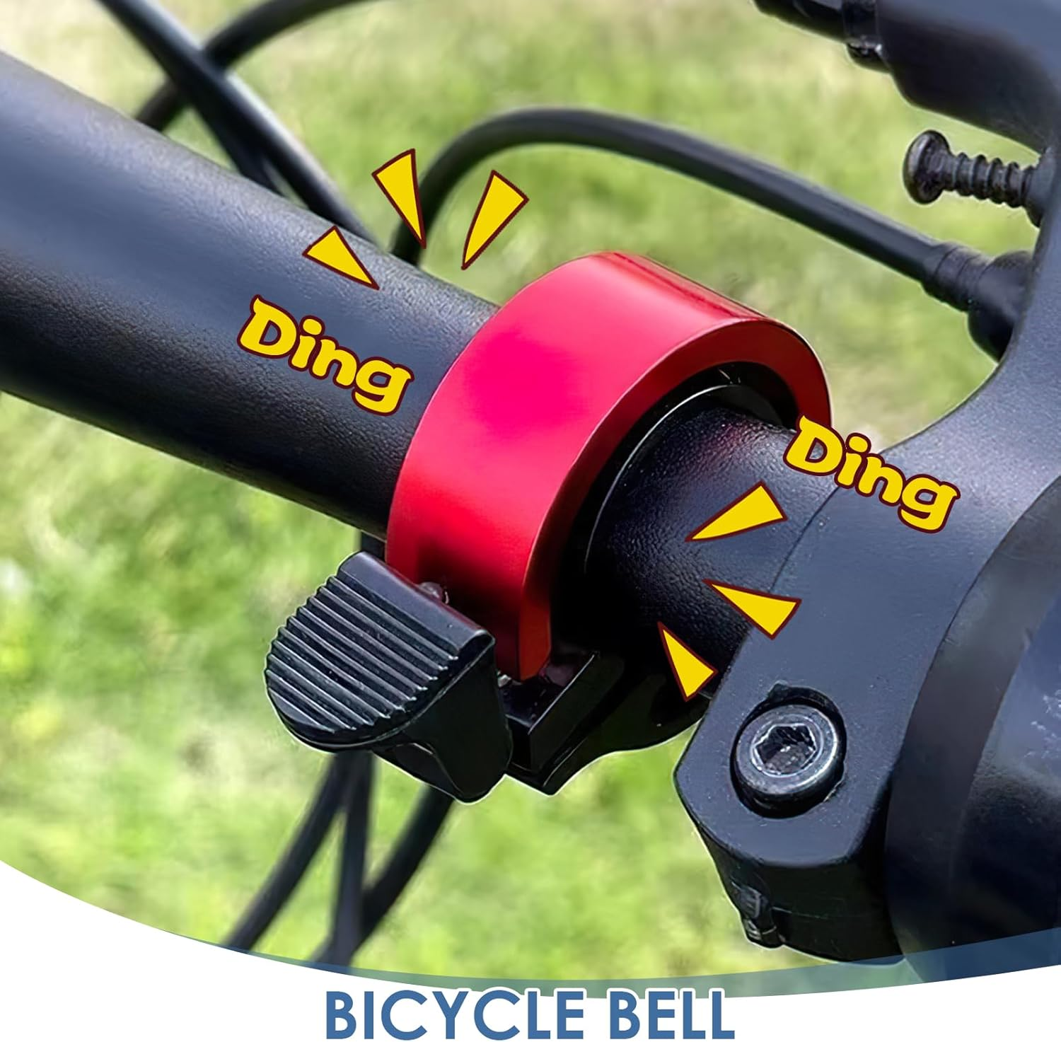 Premium Snail Bike Bell with Screwdriver, 2 Colour Options (Red/Black), Extra Loud & Clear Bicycle Bell for Mountain/Road/Bmx Bikes, Weatherproof & Easy Installation