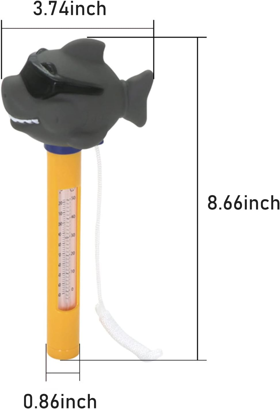 Floating Pool Thermometer Cartoon Animal Shape Water Temperature Thermometers with String for Outdoor Indoor Swimming Pools Spas Hot Tubs Fish Ponds image number 4