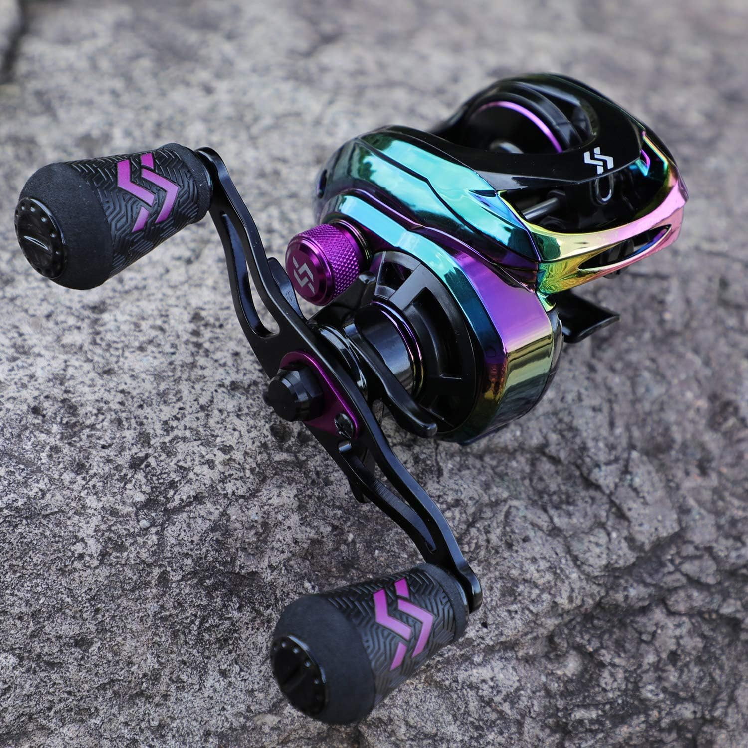 Sougayilang Baitcasting Reels - Colorful Fishing Reel, 8.0：1 Gear Ratios, 9+1 BB, Magnetic Braking System - A-Right Handed image number 6