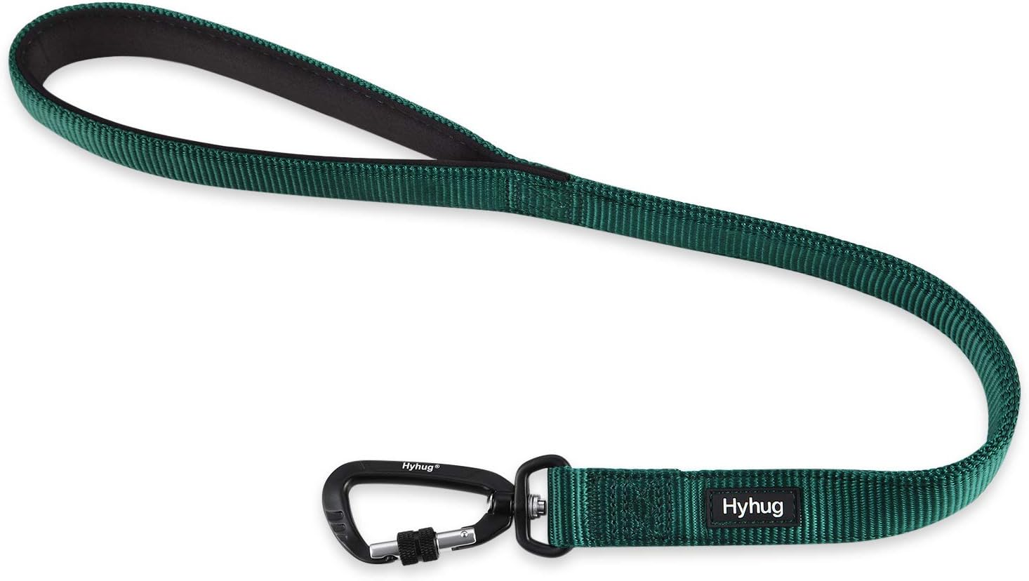 Hyhug Pets 24 Inches Heavy Duty Short Leash with Comfortable Handle and Lightweight Aviation Aluminium Clip Lead- for Large Medium Dogs Professional Training and Walking. (Dark Green) image number 2