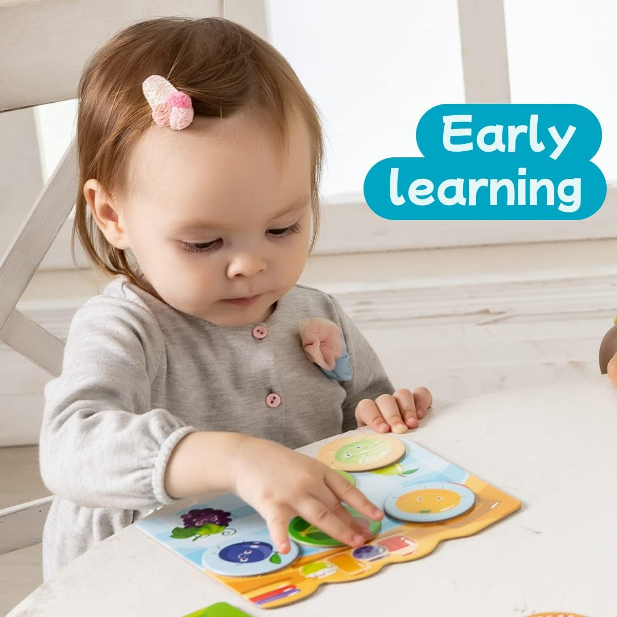 Lotto Game (With 6 Fields and 36 Chips) What Are the Girls Dreaming About? Lotto Games for Kids - Colourful Jigsaw Board Games for Toddlers - Early Educational Toddler Games Set image number 6