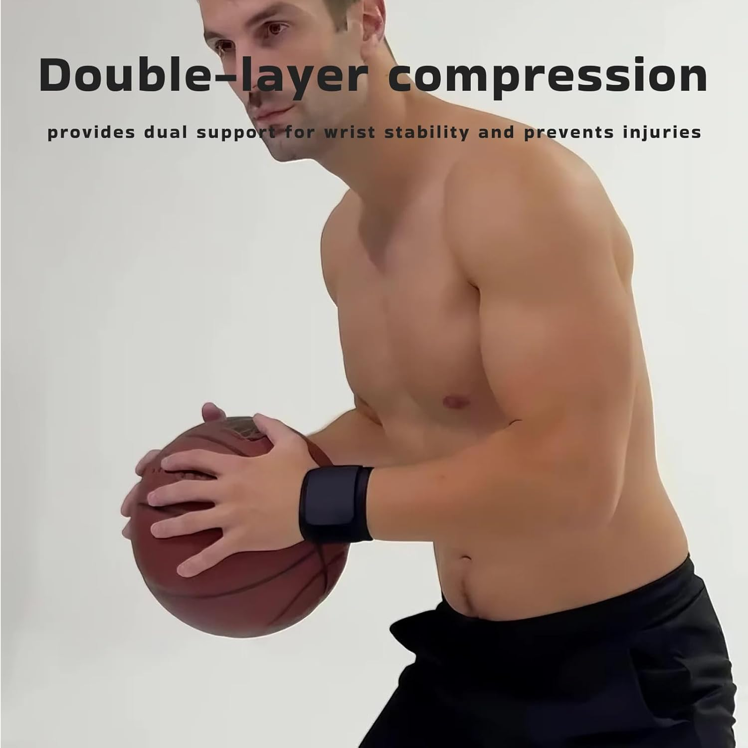 Adjustable Compression Wrist Wraps for Men and Women, 2 PCS of Durable Wrist Braces for Carpal Tunnel Relief, Wrist Support for Fitness, Weightlifting, Gym Workouts, and Everyday Use image number 3