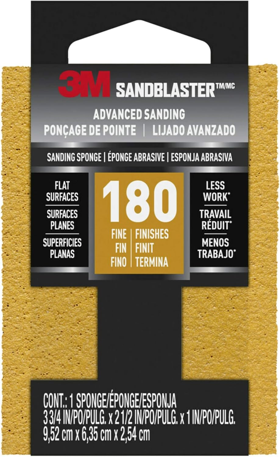 3M Sandblaster Advanced Abrasives Sanding Block Fine 180 Grit 20907-180 image number 6