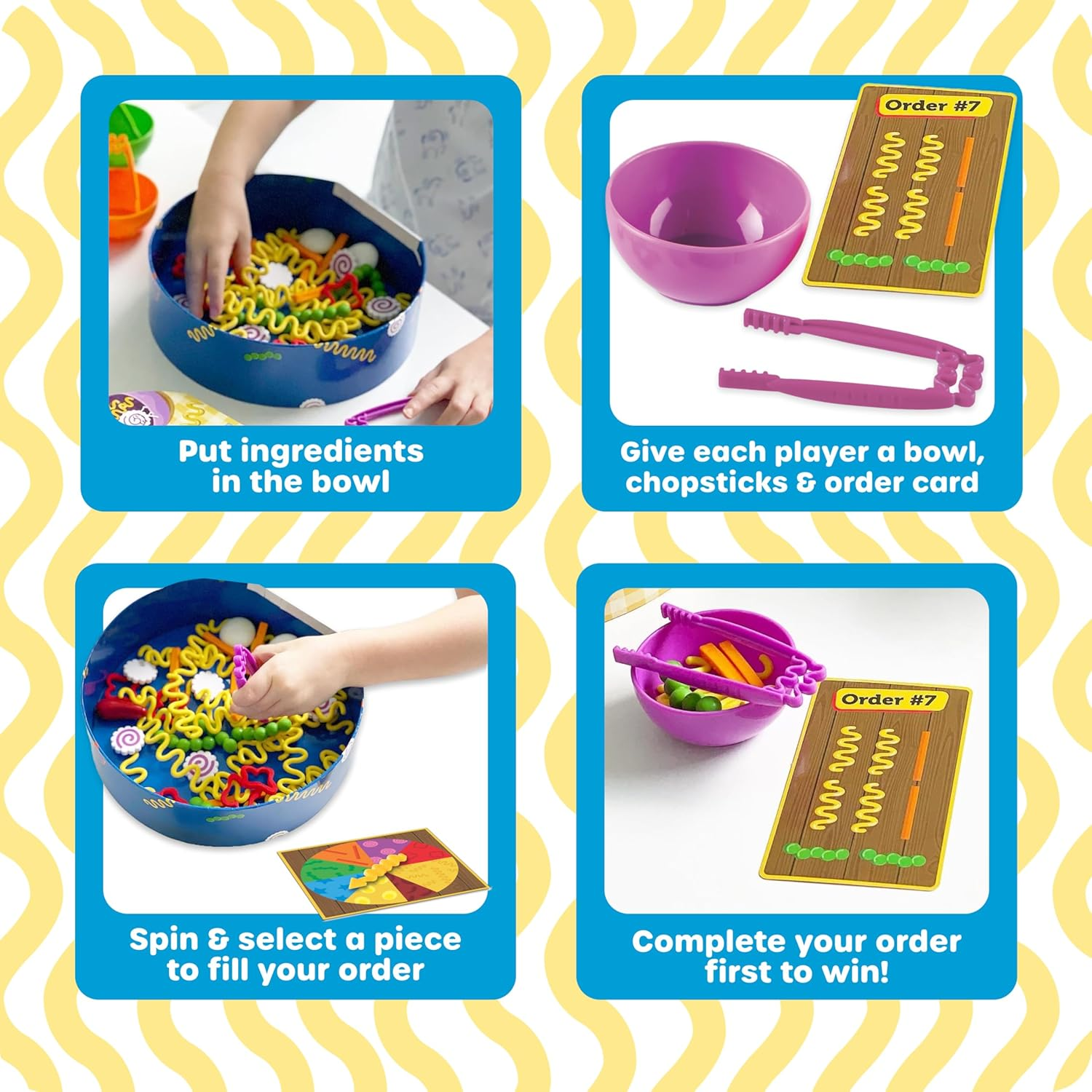 Learning Resources Noodle Knockout! Fine Motor Game,Fine Motor Skills Toys, 67 Pieces, Ages 4+ image number 5