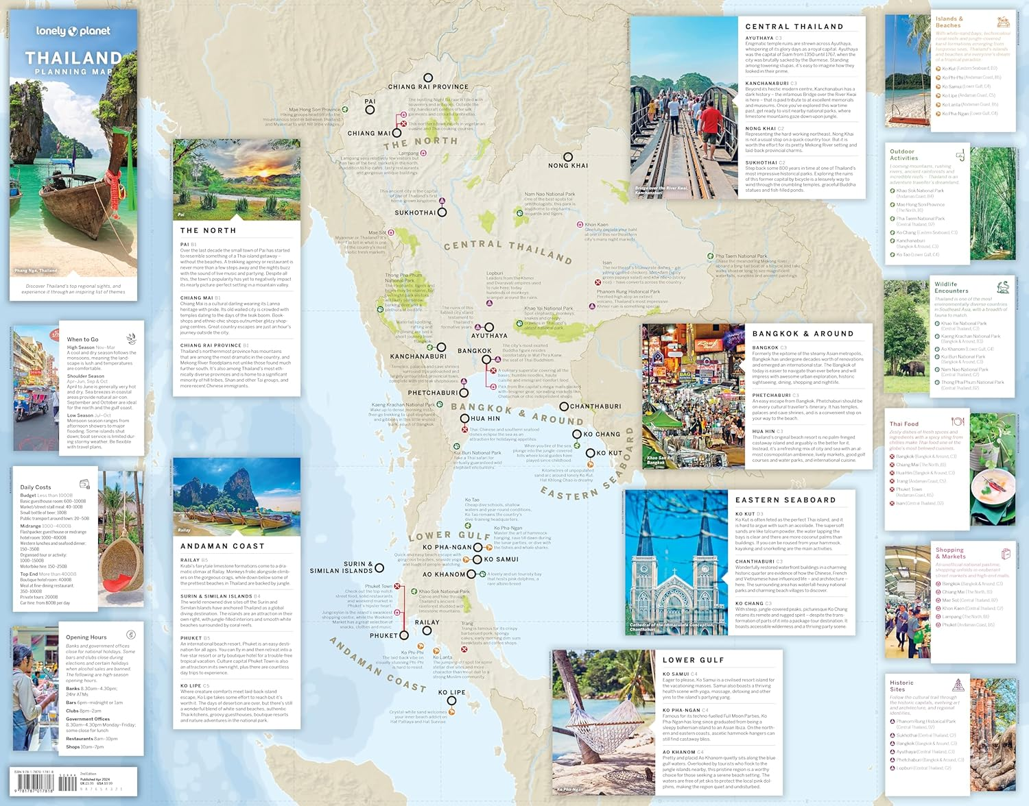 Lonely Planet Thailand Planning Map