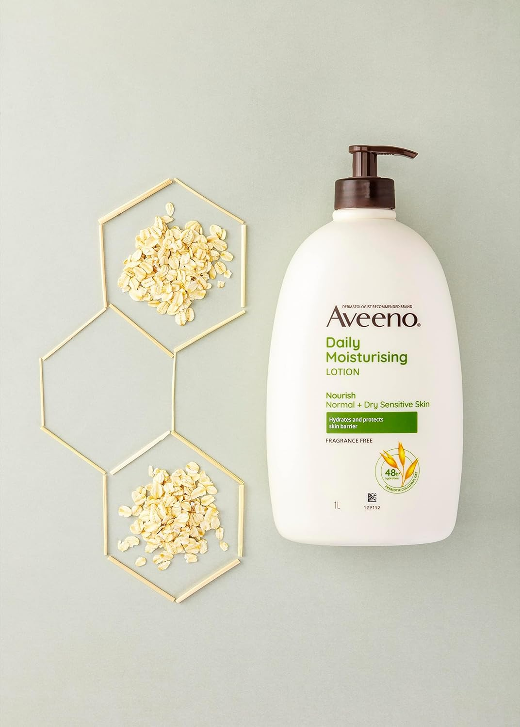 Aveeno Daily Moisturising Lotion and Body Wash 1L Bundle image number 6
