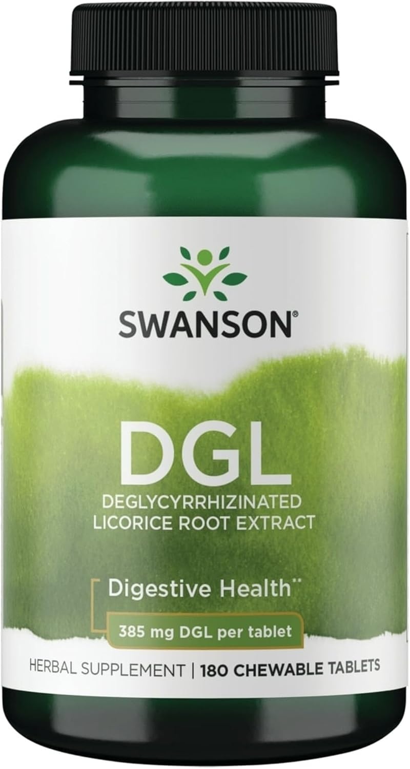 Swanson Dgl (Licorice) 385 Milligrams 180 Chwbls image number 4