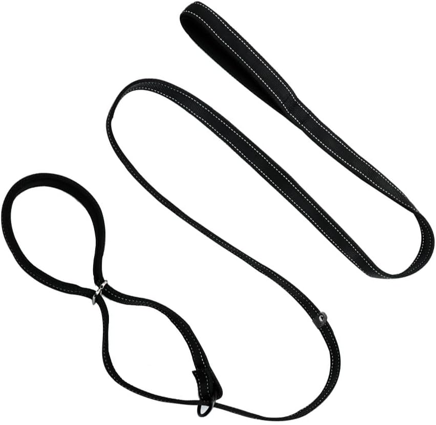 Sarini Dog Lead in the Shape of 8, Adjustable, 1.8 M, with Soft Grip and Padding, Anti-Pull Dog Lead, Suitable for Training Small, Medium and Large Dogs, Bissimitation Dog Lead image number 3